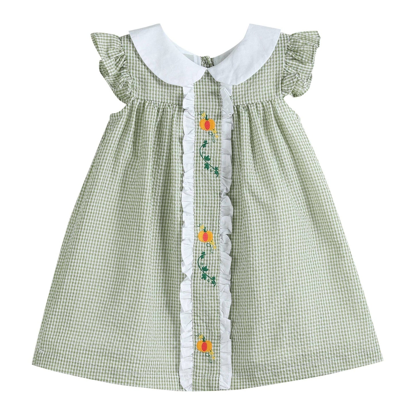 Piper Pumpkin Gingham Dress