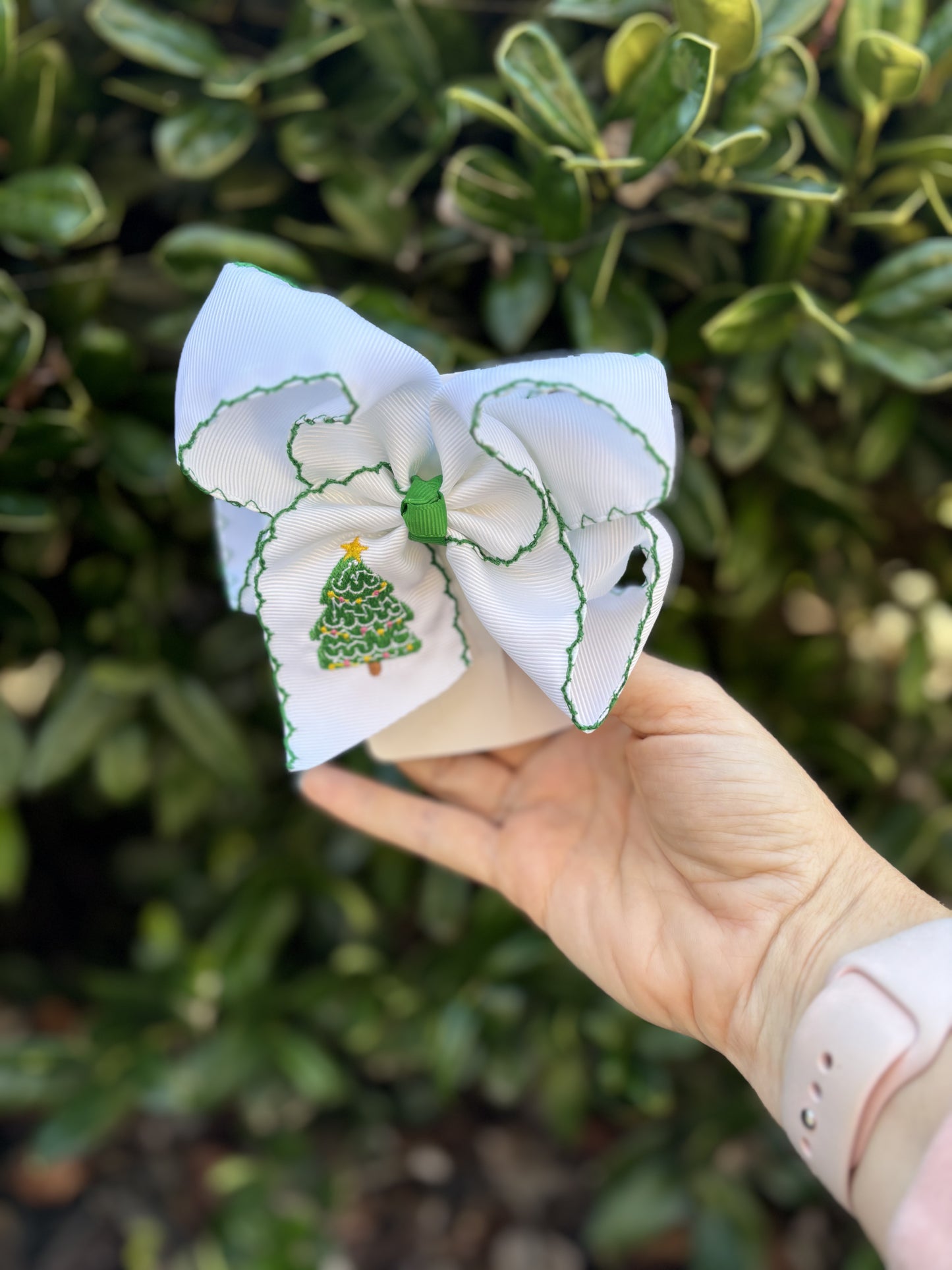 Holiday Moonstitch Bows