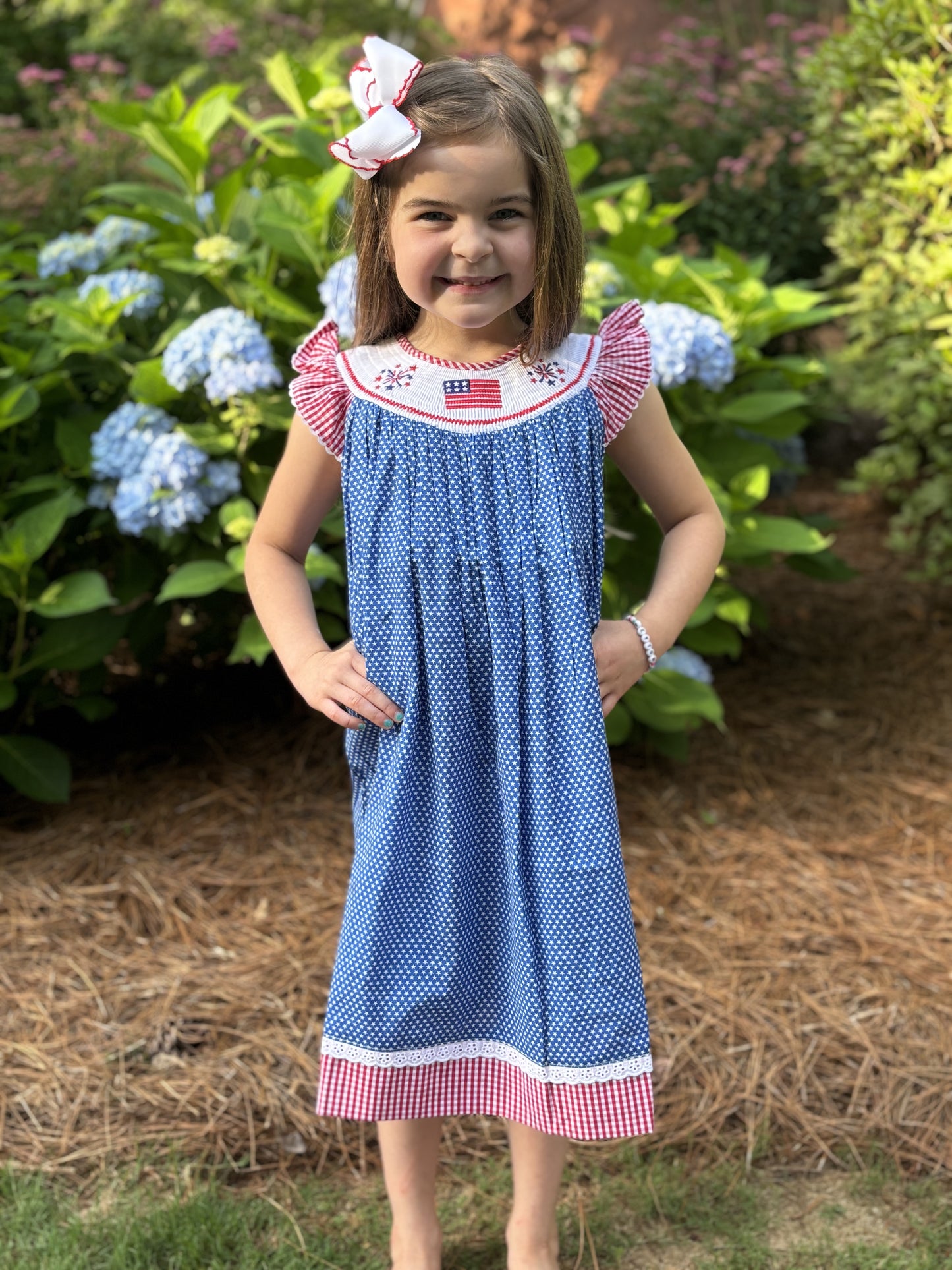 Star Spangled Smocked Dress