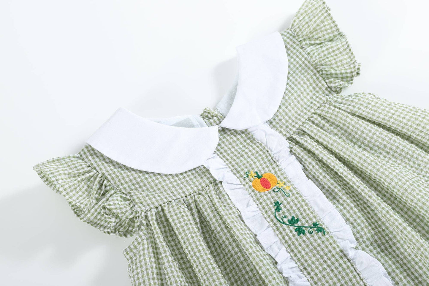 Piper Pumpkin Gingham Dress